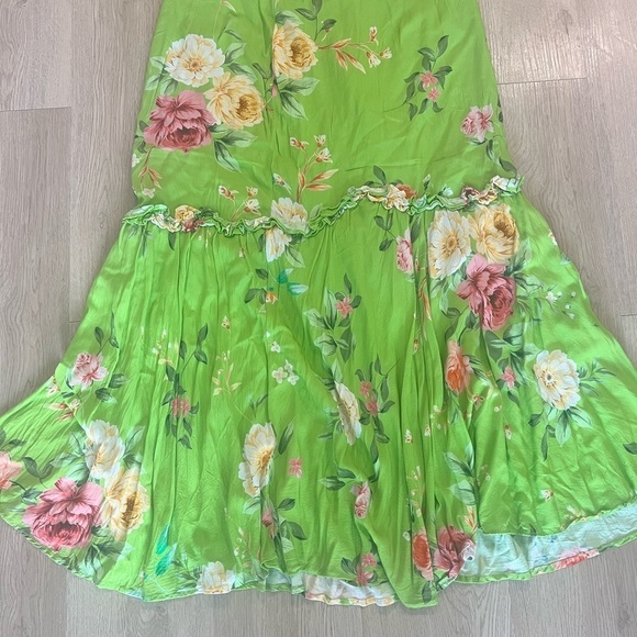 PAPAYA Floral Green Maxi  Skirt Size Large - Picture 4 of 13